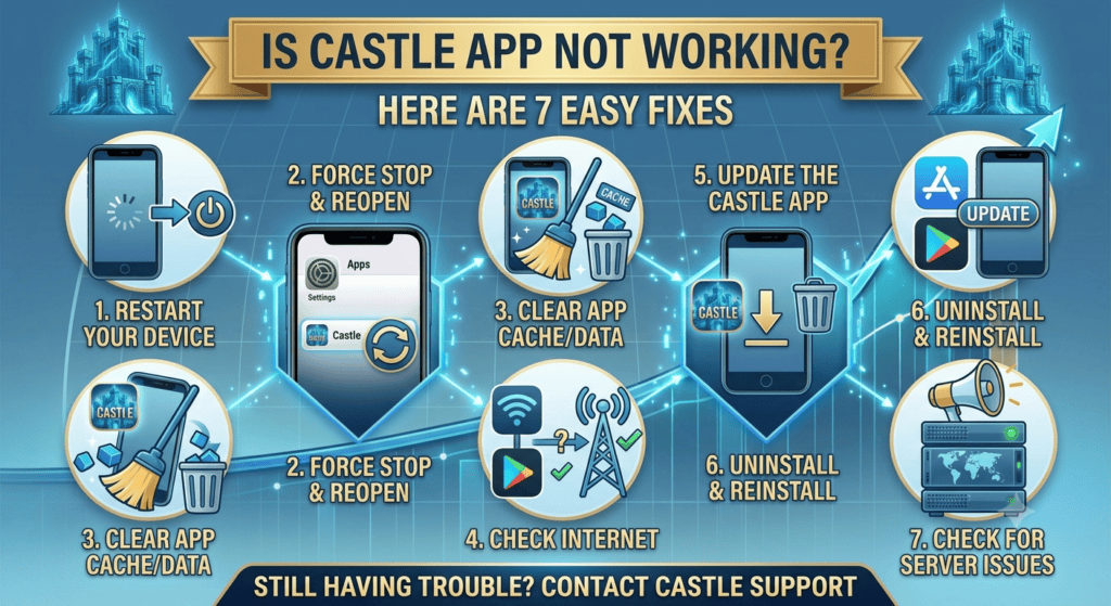 castle app not working fix android 2026