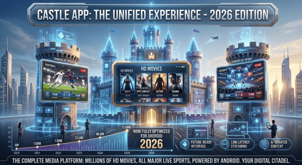 castle app features hd movies live sports android 2026